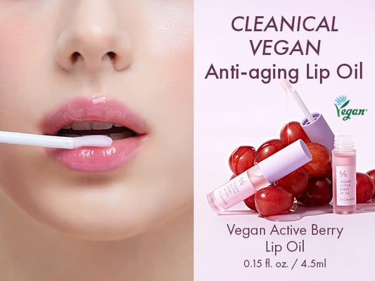 Dr.Ceuracle Vegan Active Berry Lip Oil - Moisturizing Lip Gloss for Dry, Chapped Lips, Long-Lasting Glow (4.5ml / 0.15 fl. oz.)