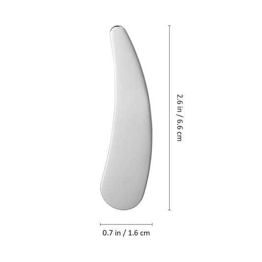 minkissy Makeup Spatula Small Metal Cosmetic Spatula Stainless Steel Handheld Cream Spatula Skincare Accessories for Mixing And Sampling Skin Care Creams, Eye Cream, Essences 2Pcs