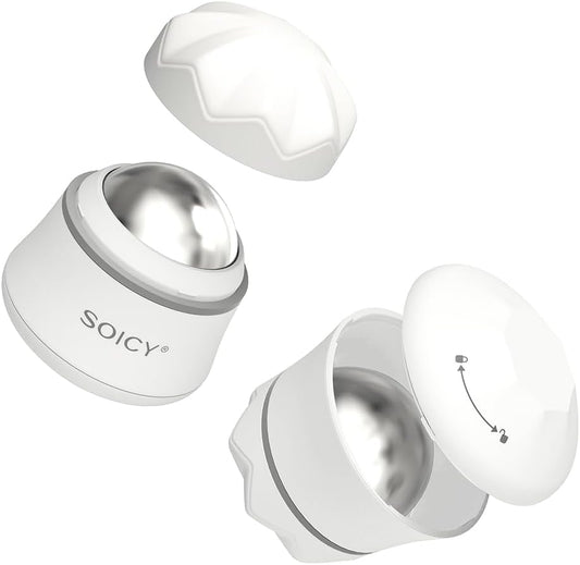 Ice Roller for Face and Eyes Body, Facial Ice Roller 360° Rotating Stainless Steel Ball Face Massager Fitness Cryosphere for Reduces Puffiness, Redness and Pain, Beauty Skin Care Tools