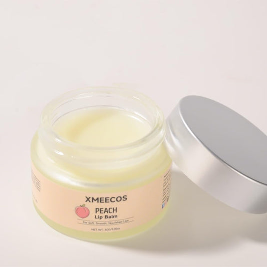 Beeswax lip balm with rose and jasmine, kiwi, strawberry, peach, cherry extract bee friendly 100% Natural for men and women, cruelty free moisturizing (30 Grams, Peach)