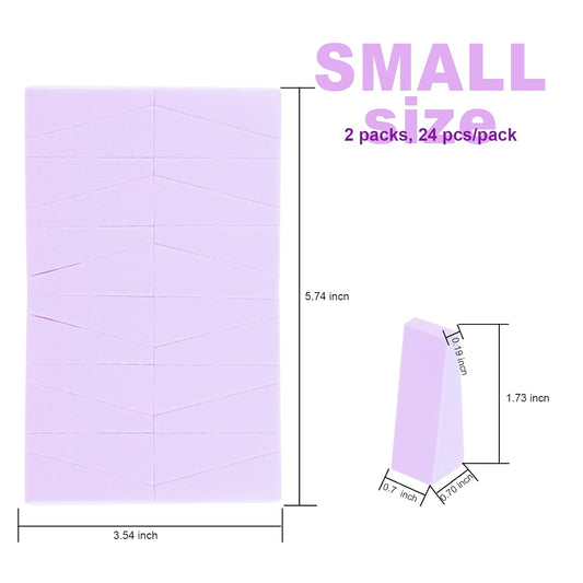 Teenitor Makeup Sponge Mini Applicator Wedges, 48 Pieces Cosmetic Wedges Beauty Blender Sponges, Wedge Beauty Sponge Disposable Makeup Applicator For Foundation Liquid Cream Latex Free