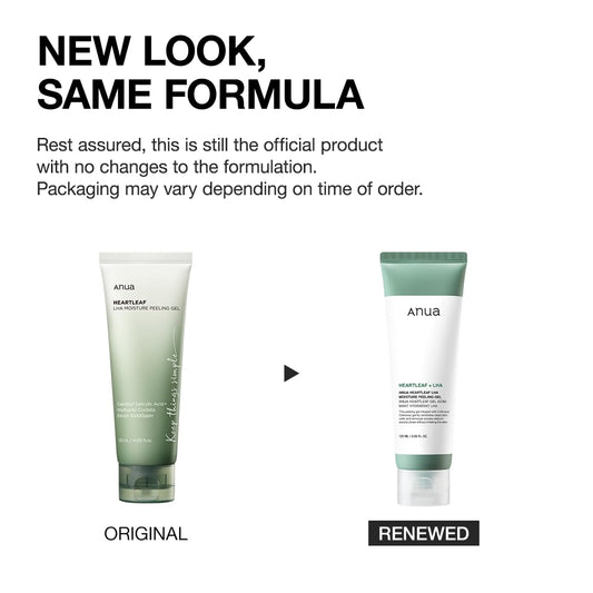 ANUA Heartleaf LHA Moisture Peeling Gel, Gentle Exfoliation, Hydrating Facial Peel, Pore Care, Dead Skin Removal, Natural Cellulose for Soothing, Vegan, Korean Skin Care (120ml/4.05 fl.oz.)