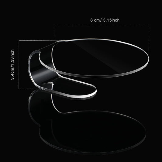 Makeup Mixing Palette 2 Pieces Handheld Makeup Mixing Tray Acrylic Foundation Mixing Tray Clear Foundation Palette Eyeshadow Makeup Hand Palette Cosmetic Foundation Dish for Makeup Blending