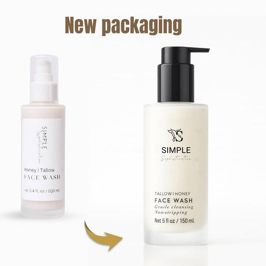 Tallow Honey Cleansing Milk- Gentle Hydrating face wash for sensitive skin -Non stripping | Moisturizing with grassfed beef Tallow, Organic Raw Honey, Argan oil & Castor Oil, Apple Cider Vinegar.