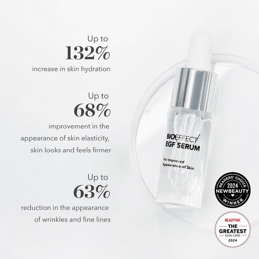 BIOEFFECT EGF Serum Treatment Duo with Hyaluronic Acid, Enhance Skin with Moisturizing, Firming, Wrinkle-Fighting Treatment for Face And Neck, Day And Night, Best Derma Roller Facial Serum