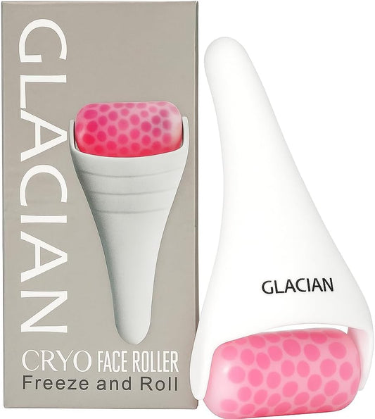 CRYO FACE Roller: Premium Ice Roller for Face Lift, Wrinkles, Double Chin Reducer, Self Care Gifts, Skin Care Tools, Radiant Glow (White)