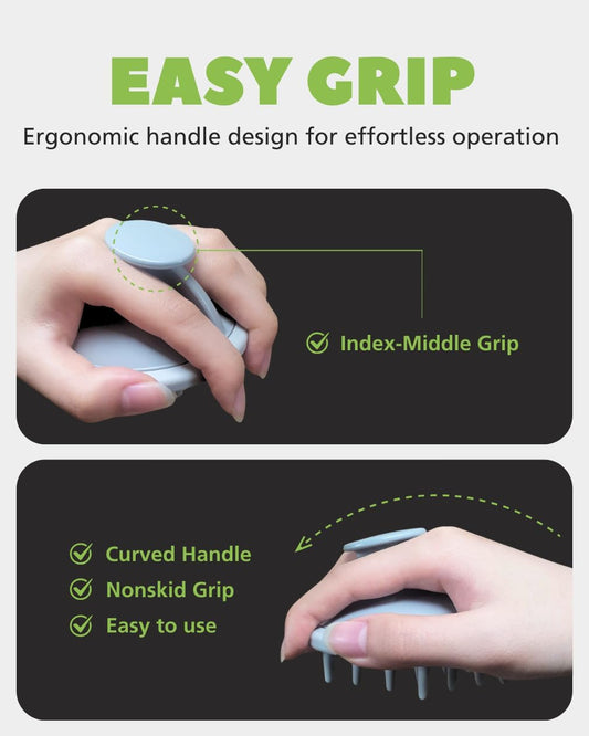 Scalp Hair Massager Shampoo Brush 2-Pack, Scalp Scrubber Set for Hair Growth and Deep Cleansing with Thick and Thin Bristles