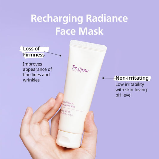 Retin-Collagen 3D Core Radiance Mask – Firming Wash-Off Mask with Peptides & Bakuchiol, Tightens & Nourishes Skin, Restores Radiance & Glow, For All Skin Types, 2.54 fl.oz.
