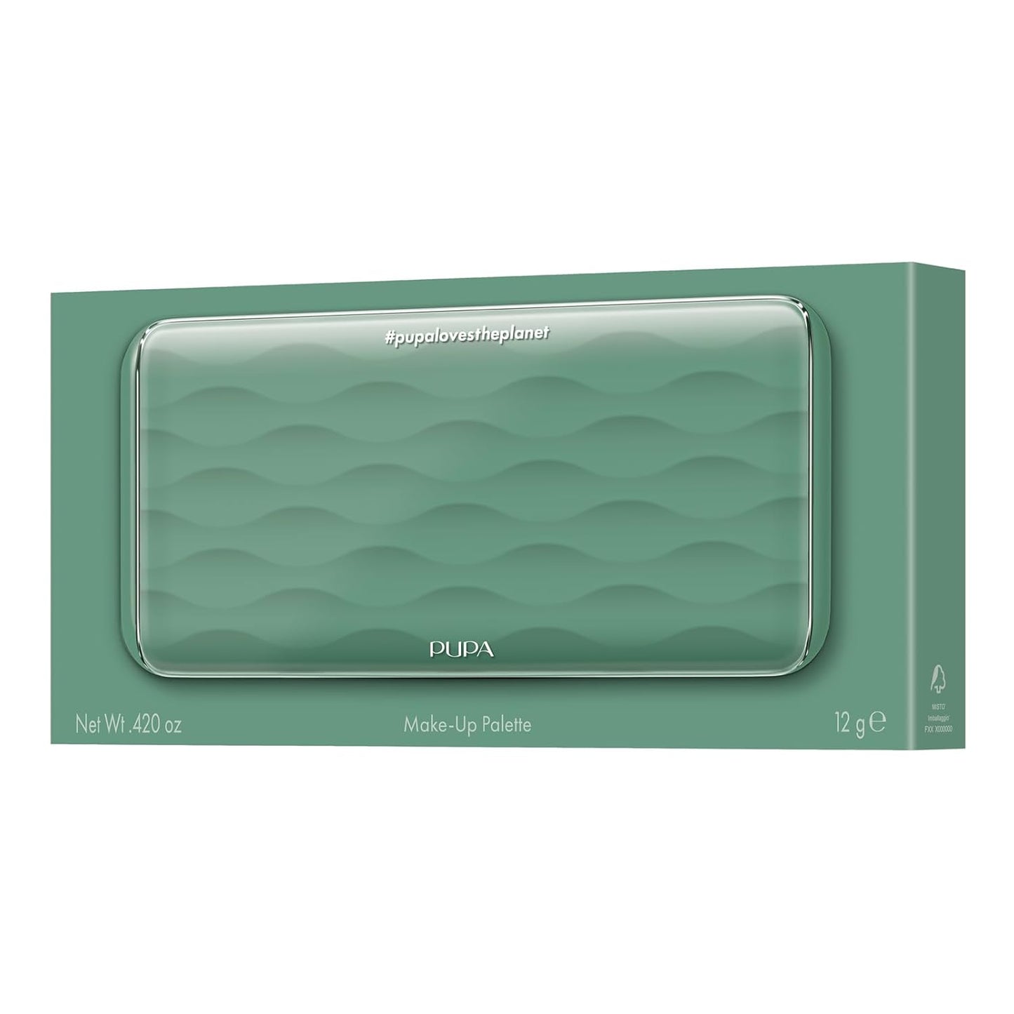Pupa Milano Make-Up Palette M, 002 Green, 0.42 oz - Eyeshadow Palette with Matte, Shimmer, Metallic Finishes - Highly Pigmented Eyeshadow, Blush Palette - 11 Blendable Eye Makeup Shades - Talc-Free
