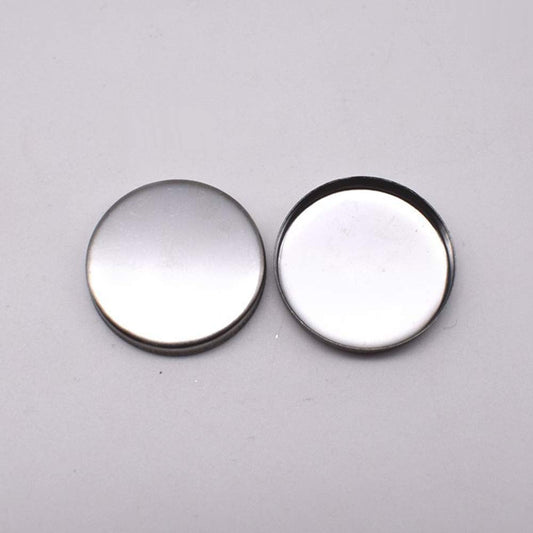 30 Pieces Empty Round Metal Tin Palette Pans Round Metal Pans Cosmetic Eyeshadow Pans for Eyeshadow Palette for Magnetic Makeup Palette, 26mm Diameter 5mm Height