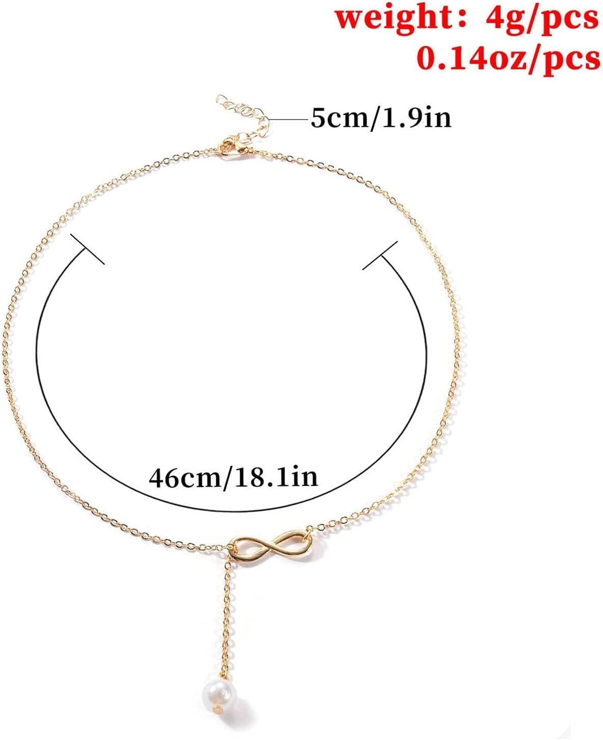 Boho Pearl Infinity Necklace Silver Y Pearl Necklace Minimalist Chain Y Lariat Necklace Chain Jewelry for Women and Girls