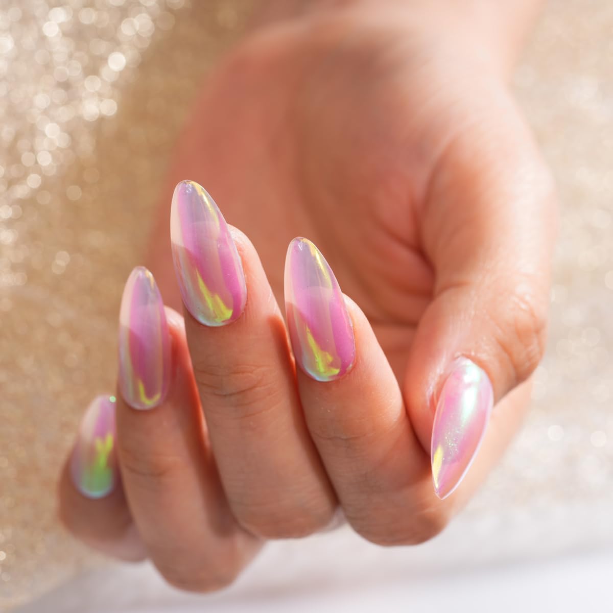 Pretty Diva Aurora Chrome Nail Powder, Unicorn Mermaid Chrome Powder Aurora Nail Powder Pigment Iridescent Nail Chrome Powder Glitter Art Decoration