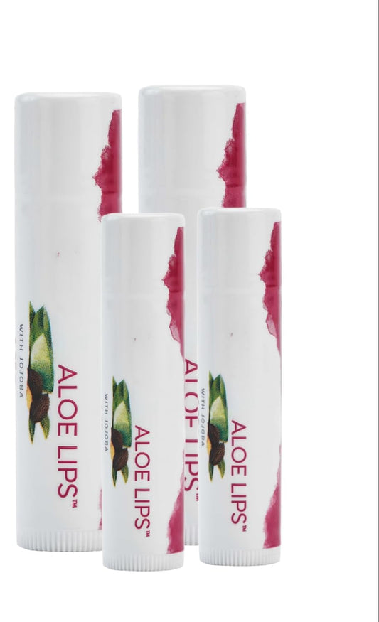 For-ev..er Aloe Lips with Aloe Vera and Jojoba (Pack of 4)