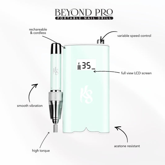 Kiara Sky Beyond Pro Nail Drill | Portable, Rechargeable & Cordless | Blue