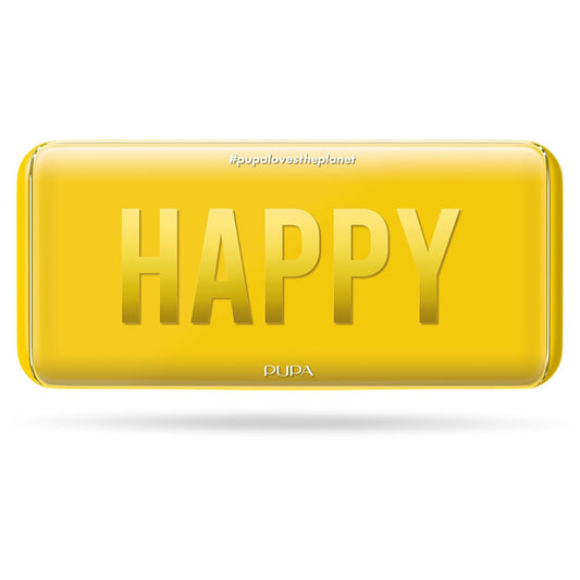 Pupa Milano Make-Up Palette M, 005 Yellow, 0.42 oz - Eyeshadow Palette with Matte, Shimmer, Metallic Finishes - Highly Pigmented Eyeshadow, Blush Palette - 11 Blendable Eye Makeup Shades - Talc-Free