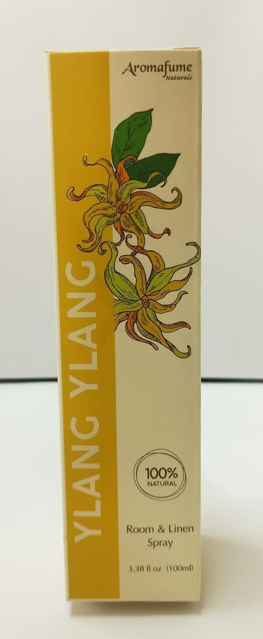 Ylang Ylang Room, Linen & Pillow Spray by Aromafume | 100ml/3.38 fl oz | with Ylang Ylang Essential Oil | Aromatherapy Spray | Mist for Bedding, Fabrics