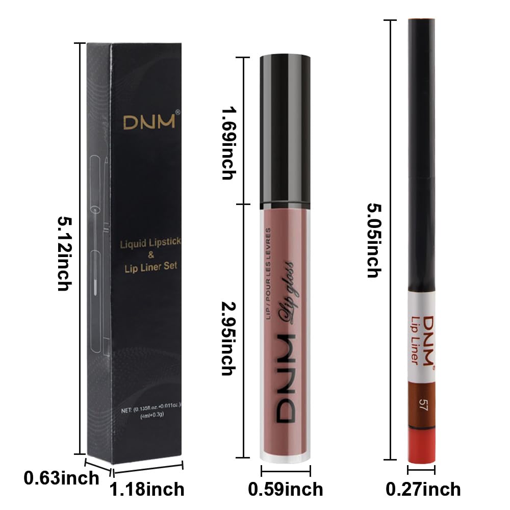 evpct 2Pcs Maroon Matte Lip Liner and Lipstick Combo Set for Women, Maroon Lip Combo Set Liquid Lips Stick Gloss and Lipliner Stains Set Long Lasting Waterproof, Lips Makeup 24 Hours originales