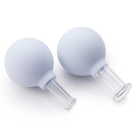 Zoe Ayla Facial Cupping Set, 2 Pcs - Cupping Kit for Massage Therapy - Improves Skin Appearance - Promotes Blood Circulation - Sculpts and Tones - Reduces Puffiness - 1 Large Cup - 1 Small Cup