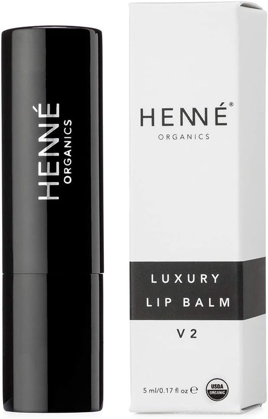 Henné Organics Luxury Lip Balm V2 - Natural and Organic Moisturizer - 0.15 Ounce Stick