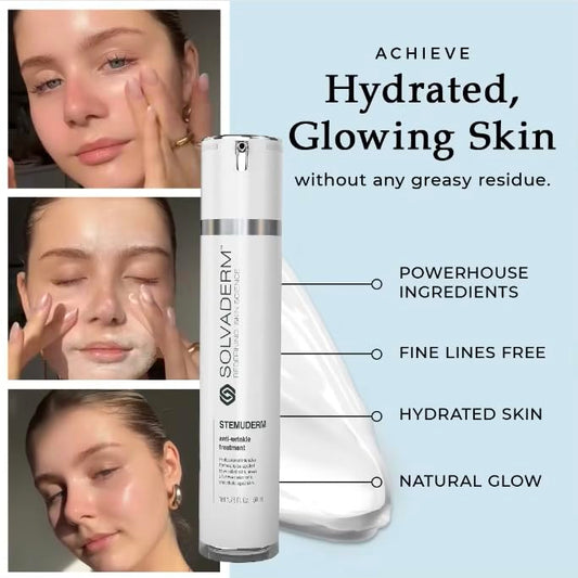 Stemuderm Face & Eye Cream - Anti Aging Skincare - Daily Moisturizer for Fine Lines, Wrinkles & Eyebags - Supports Natural Collagen Production & Elastin - Organic Plant Based Stem Cells - 1.75 fl oz