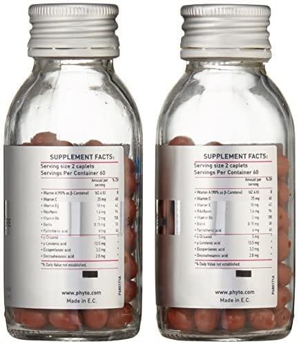 PHYTO Phytophanère 100% Natural Hair Loss Thinning Dietary Supplement, 4-Month Supply,Capsule, 120 Count (Pack of 2)