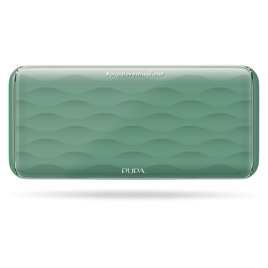 Pupa Milano Make-Up Palette M, 002 Green, 0.42 oz - Eyeshadow Palette with Matte, Shimmer, Metallic Finishes - Highly Pigmented Eyeshadow, Blush Palette - 11 Blendable Eye Makeup Shades - Talc-Free