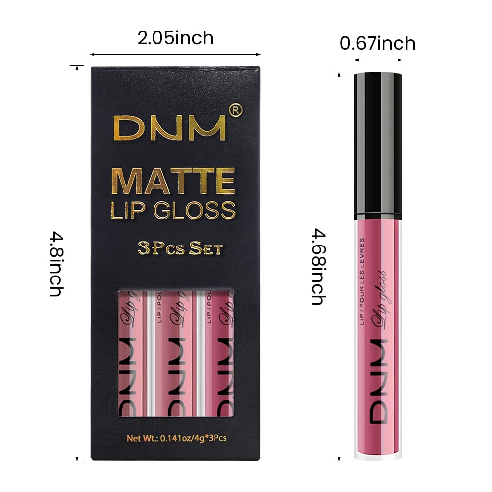 evpct 3Pcs Light Neutral Mauve Matte Liquid Lipstick Lip Stain Sets for Women, Matte Lipstick Long Lasting Waterproof Permanent 24 Hours original, Magic Lip Sticks Pack for Halloween Daily Makeup