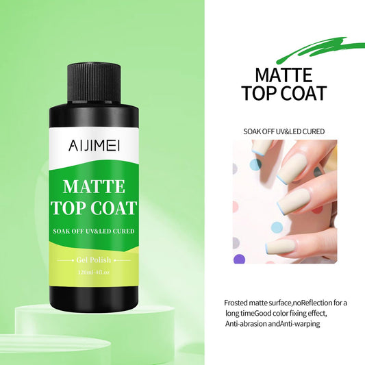 AIJIMEI Elegant Satin Matte Top Coat for Nails Finish Nail Polish Matte Nail Top Coat, Long-Lasting Nail Polish Matte Top Coat & Quick-DryTop Coat Satin Matte TopCoat 4 Fl Oz