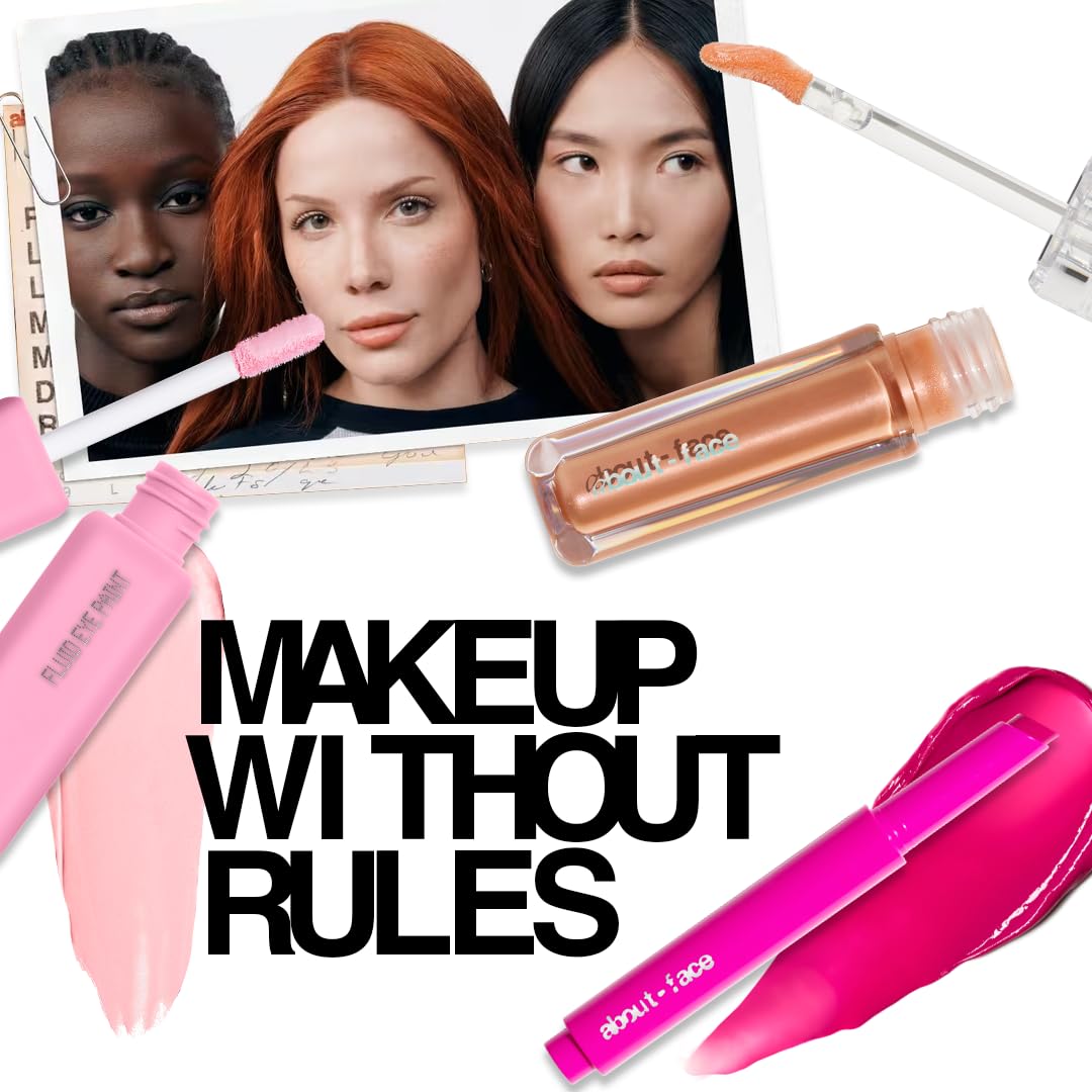 about-face Light Lock Lip Gloss Such Great Heights – Non-Sticky, High-Shine Lip Oil Gloss with Coconut Oil, Peppermint & Lavender – Vegan, Cruelty-Free, Clean Beauty – 0.21 oz (Shimmering Pale Peach)