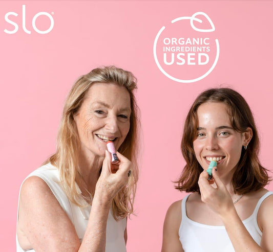 Slo | Natural Lip Balm - All Natural Ingredients, Vegan & Cruelty Free, Hydrating & Soothing, Plastic Free, Paper Packaging | Peppermint + Vitamin E, 0.28oz