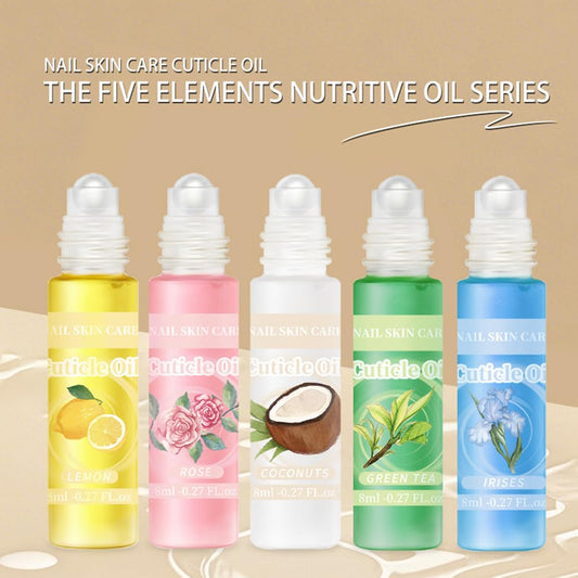 5pcs Cuticle Oil Roller Nourishing Moisturizing Roll On Cuticle Oil for Convenient Portable Nail Rollerball for On the Go Hydration and Care