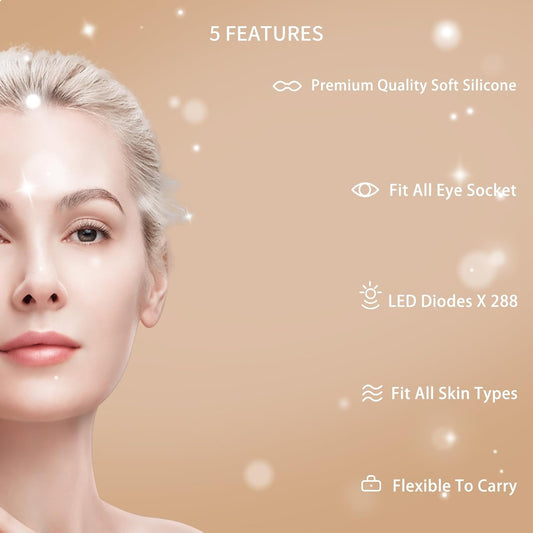 Red Light Therapy for Face Four Colors Portable Led Facial Mask Light Therapy with Remote LED Skincare Devices with Timing Function Beauty Mask led face mask Care for Home and Travel - Pink