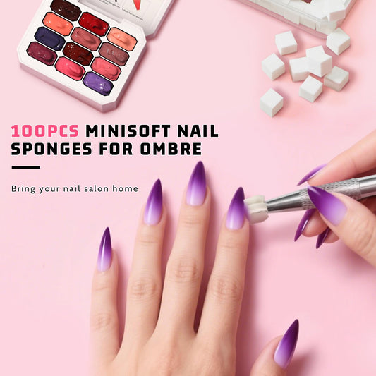 Sponge Pat Paint Nail Gel, Ombre Nails Gradient Gel Nail Blush Blooming Aura Nails Drawing Stripper Floral Painting DIY Nail Art, No Wipe, UV/LED Curing (12 Colors N)