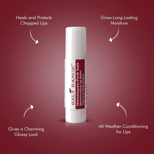 Natural Solution Lip Balm, Formulated with Cherry & Organic Shea Butter, Moisturizing Lip Care Multipack, Hydrating Moisturizer for Dry Lips, Organic Chapstick- 3 Count,6 Pieces