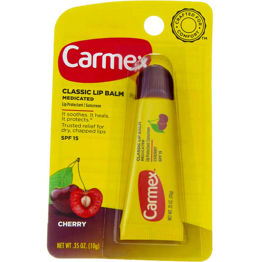 Carmex Soothing Everyday Lip Balm, Cherry 0.35 oz (Pack of 4)