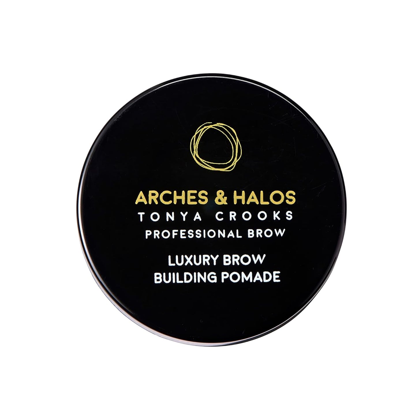 Arches and Halos Luxury Brow Building Pomade - Vegan Eyebrow Pomade - Creamy, Long Wearing Color for Clean, Defined Brows - Dark Brown - 0.1 oz