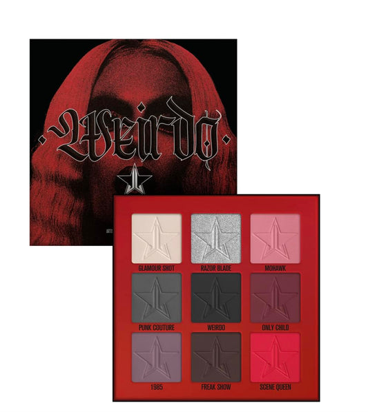 Jeffree Star Cosmetics Weirdo Mini Palette + Mini Controversy & Black Jeffree Star Approved Mascara Bundle of 3, Red