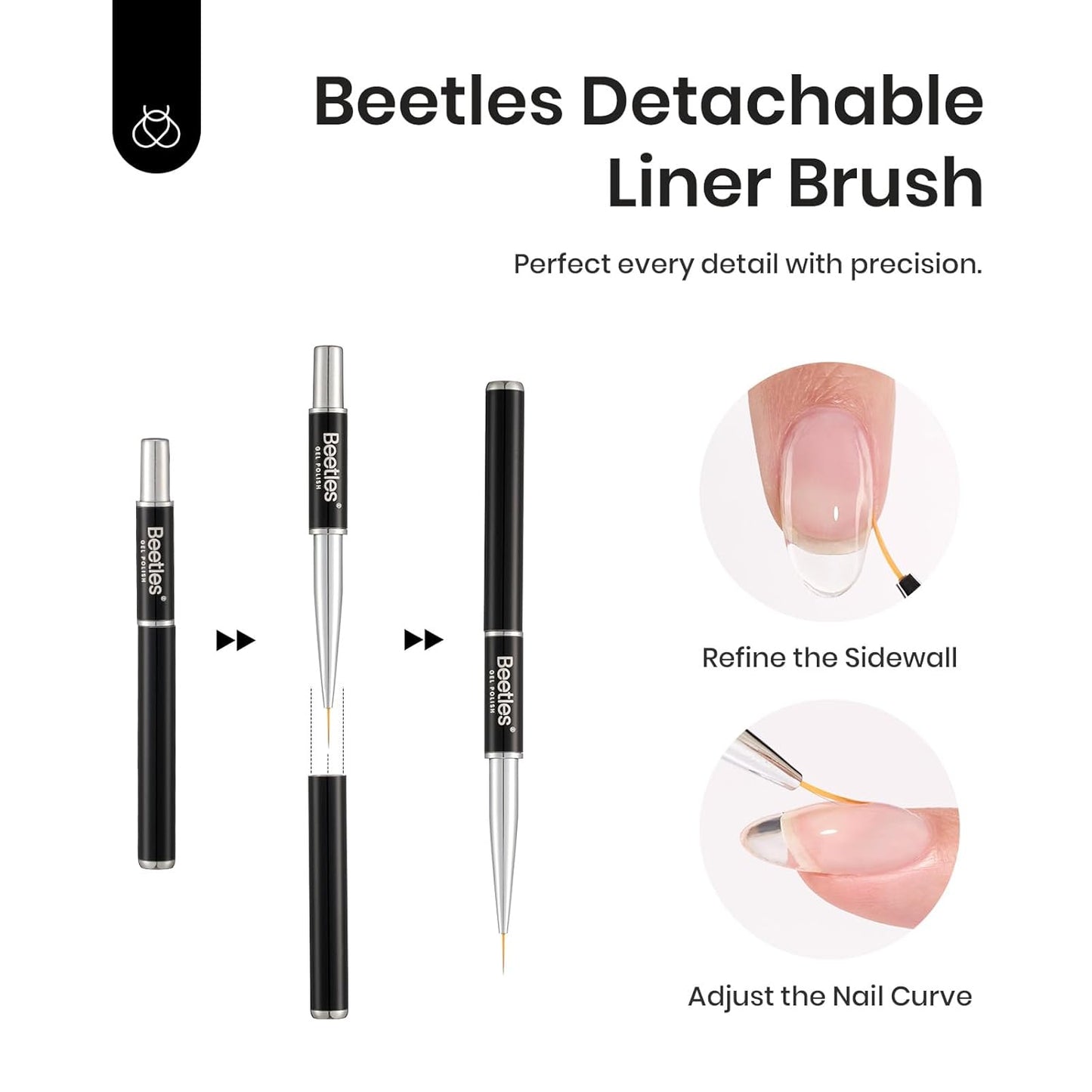 Beetles Builder Gel for Nails Low Heat, 0.5 oz 7 in 1 Clear Strengthener Gel with Liner Nail Brush for Nail Apex & Extension Strengthener Thickening Weak &Thin Nails Beauty Gift Sets for Women