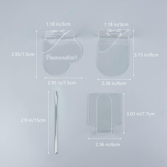 Framendino, 6 in 1 Set Hand Makeup Mixing Palette, Makeup Plate for Foundation with Spatula Makeup Artist Tool for Mixing Foundation Eye Shadow Nail Art for Women