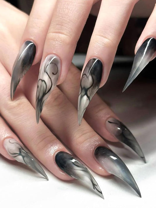 EBANKU Dual Nail Forms for Poly Extension Gel, 150 PCS Clear Eagle Claw Nail Molds Reusable 15 Sizes Hawk Curve Nail Extension Forms for Builder Gel Manicure Design Salon DIY