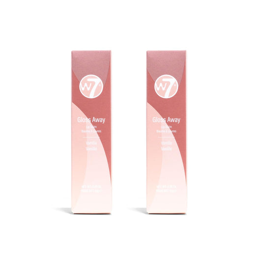 W7 Gloss Away Lip Balm - 2 Piece Set - Nourishing Lip Balm Formula With Shea Butter - Vanilla