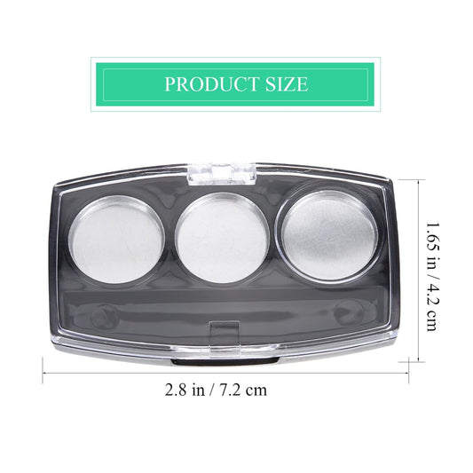 10Pcs Empty Magnetic Eyeshadow Palette Empty Eyeshadow Pans Containers Eyeshadow Palettes 3 Grids Makeup Pans Cosmetic Pans Eyeshadow Makeup Containers for Women Girls