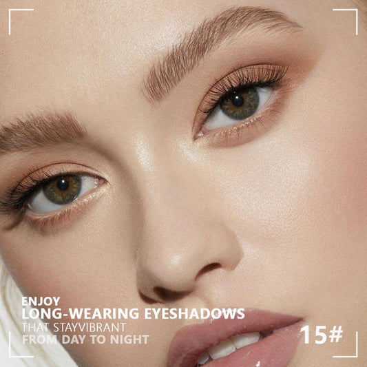 Kaely Powder Eyeshadow Quad, Natural Brown Matte Eyeshadow Palette Makeup, Neutral Eye Shadow Palette for Older Women Pigmented Waterproof, sombras para ojos, Blendable, Cruelty-free, 15