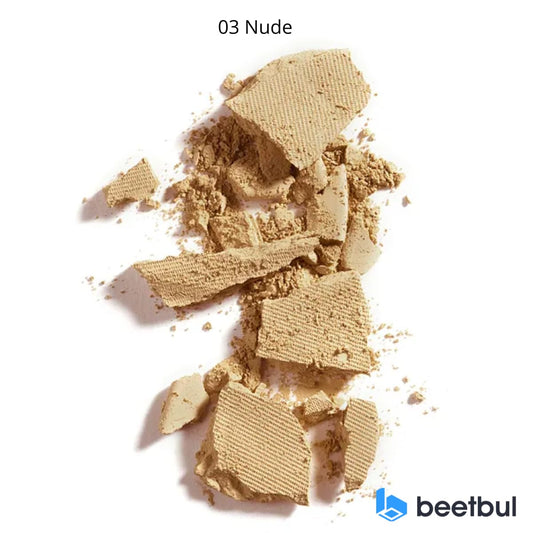 Beetbul Makeup & Exfoliation Kit - Bissú Compact Powder + 1 Medium Velvet Puff + 2 Finger Puffs + 1 Facial Exfoliating Sponge (03 Nude, One Size)