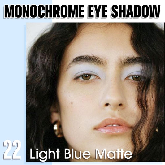 Light Blue White Single Eyeshadow Makeup, Neutral Powde Eye Shadow for Women, Light White Matte Singles Eyeshadow Palette Pigmented Waterproof,sombras para ojos,Girls Monochrome Eyeshadows Gift