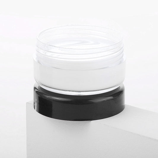 100 Count 10g Small Sample Containers with Lids Plastic Jar Cosmetic Jars Empty Makeup Jars Lip Balm Containers - Black