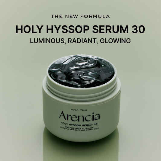 Glow Hyssop Overnight Face Mask Serum - hydrating & Anti-Aging Serum for younger looking Korean Glass Skin, 30% Vitamin A, C, E, 10% Niacinamide, Peptide