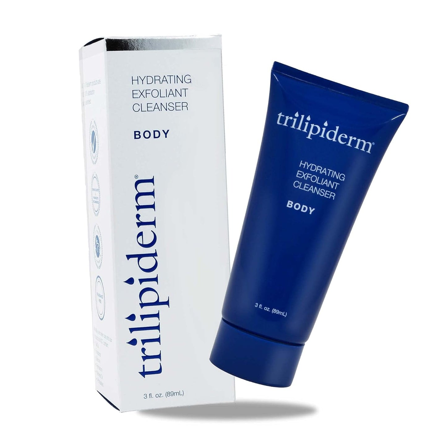Trilipiderm Hydrating Exfoliant Cleanser – BODY, Antioxidant-Rich 3-in-1 Body Wash, Scrub and Hydrator, 3 Ounce Tube