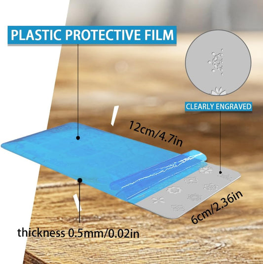 3Pcs Chinese Style Nail Stamping Plate Set Lucky Words Lanterns Bamboo Steel Nail Stamp Templates Clear Silicone Nails Stamping with Stamper Scraper for Manicure Printing