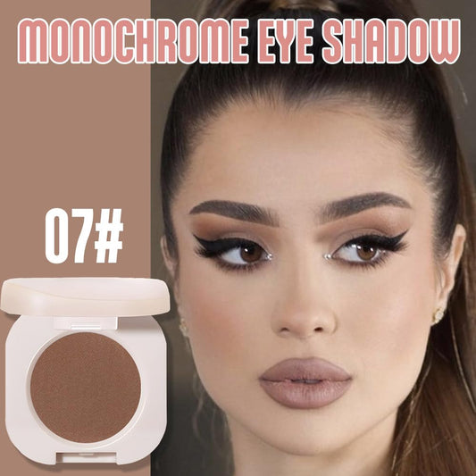 Single Nude Coffee Brown Matte Eyeshadow,Bright Intense Monochrome Eye Shadow,Apply Makeup Easily,Matte Pressed Powder Single Eyeshadow,24 Hour Eye Makeup Longwear Waterproof